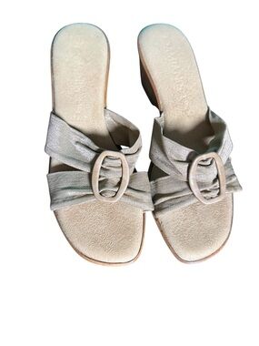Neutral Knot Buckle Slide Mules - Women
